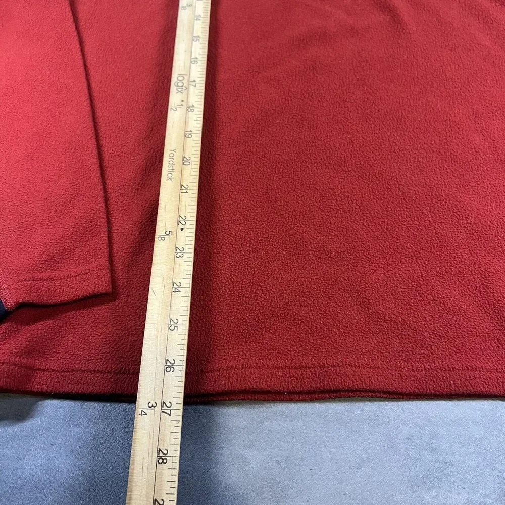 The North Face Alpine Jacket Men XL Fit L Back Red Fleece‎ 1/4 Zip Gorpcore